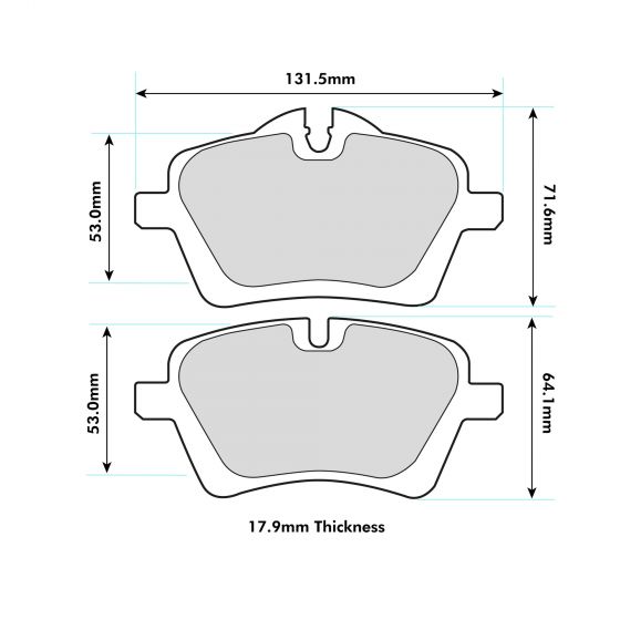 PBS MINI R50 to R61 Front Performance Brake Pads 8471