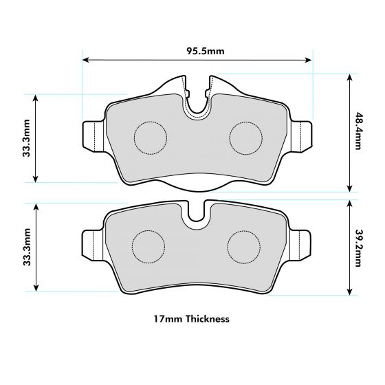 PBS MINI Rear Performance Brake Pads 8472