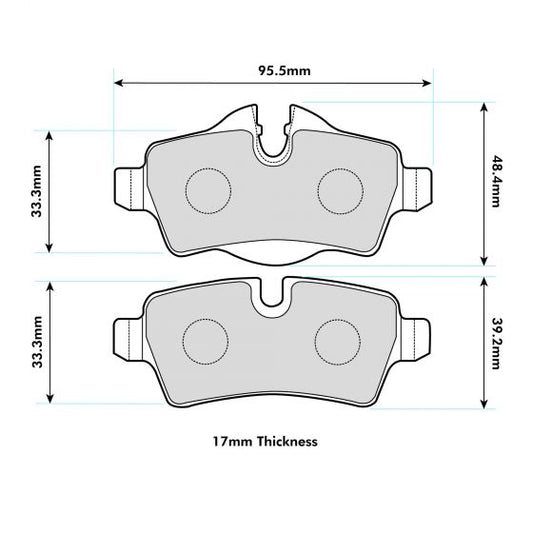 PBS MINI Rear Performance Brake Pads 8472