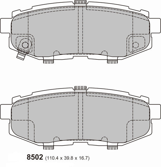 PBS Toyota GT86 Rear Performance Brake Pads 8502