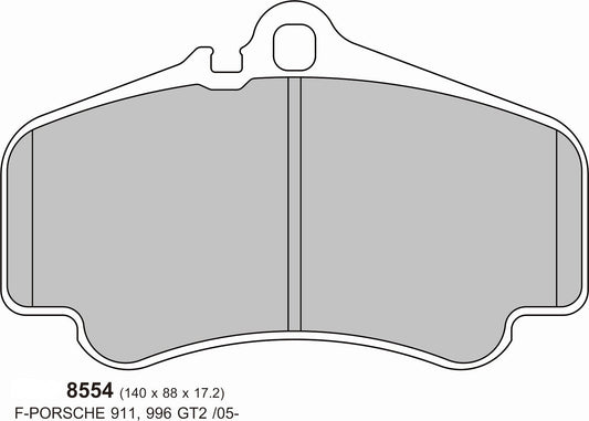 PBS Porsche 911 (997) 3.8 CARRERA S/4/4S/GTS  08-12 FRONT Performance Brake Pads