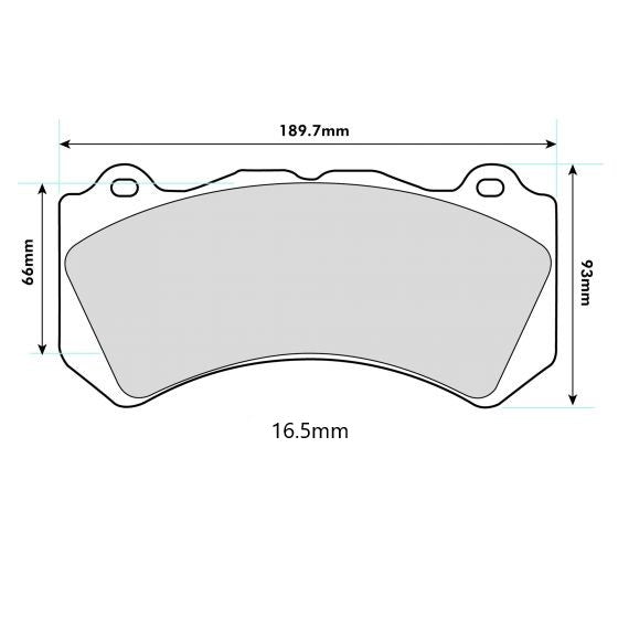 PBS MERCEDES SL 55/65 AMG (R230) Front Performance Brake Pads 8571 16.5mm
