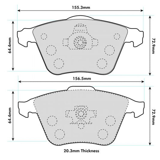 PBS AUDI A3 (8P1) S3 & 3.2 Front Performance Brake Pads 8602