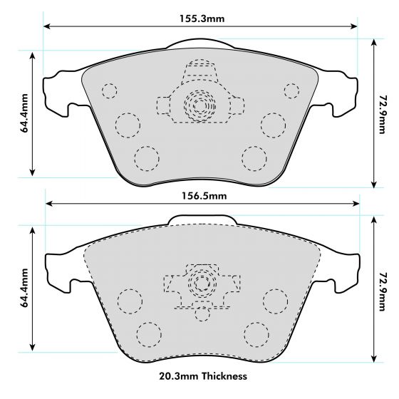 PBS TT (8J3) &  (8J9) 3.2 & 2.0Front Pads 8602