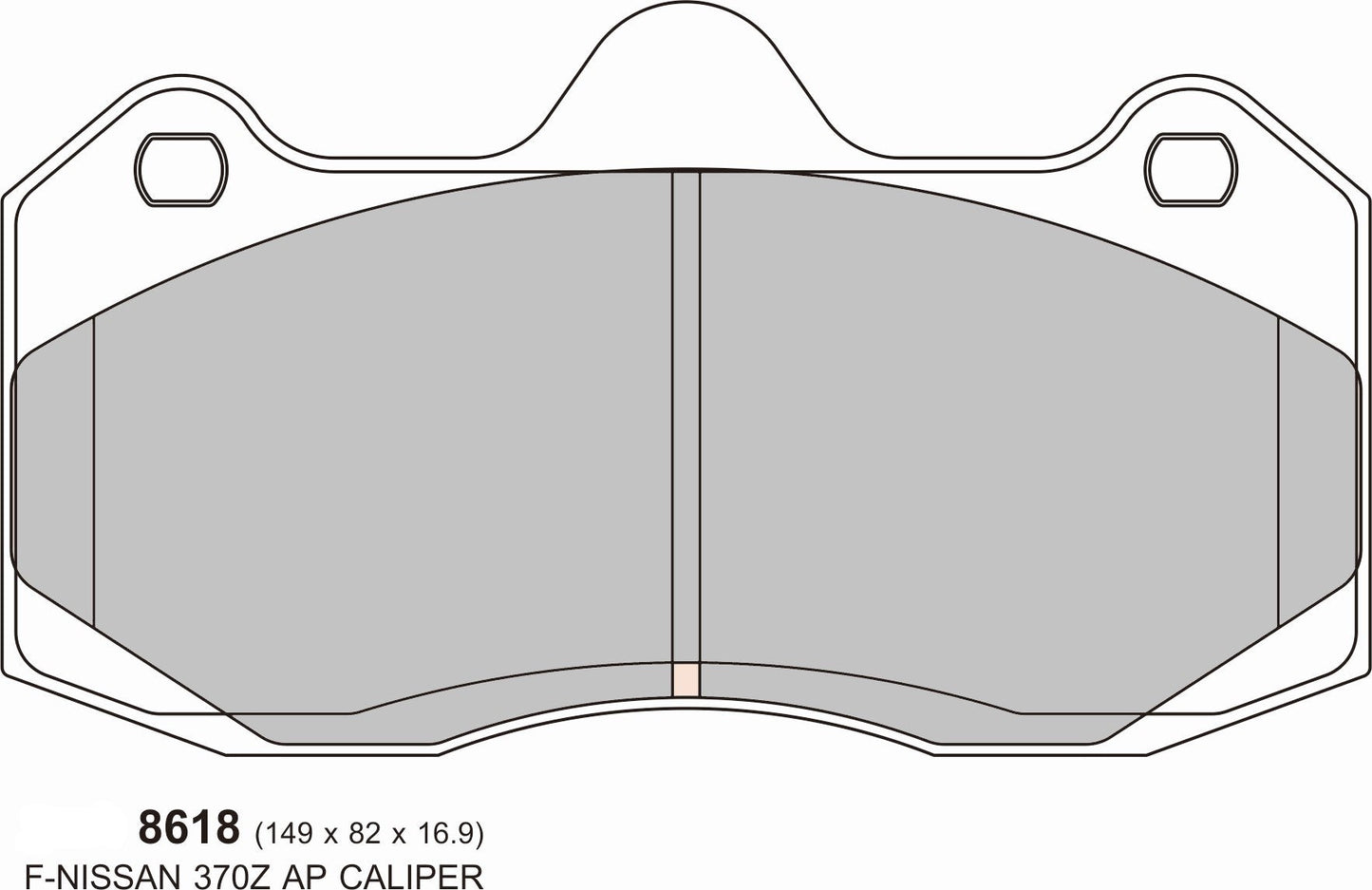 PBS AP Caliper CP7040 AP Cross ref  Performance Brake Pads 8618 CP7040D61