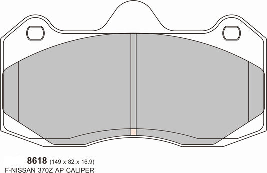 PBS AP Caliper CP7040 AP Cross ref  Performance Brake Pads 8618 CP7040D61