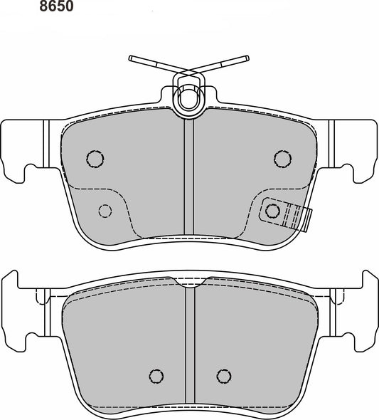 PBS Honda Civic FK8 Rear Performance Brake Pads 8650