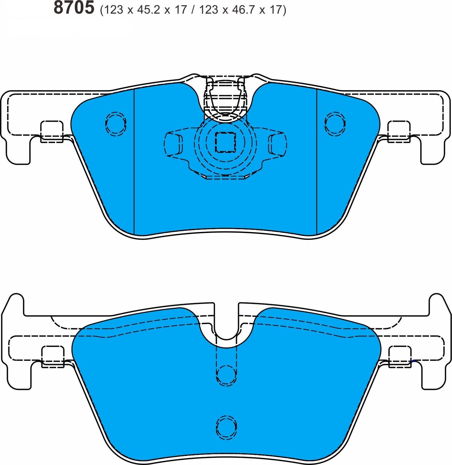 PBS BMW F20/F21 114/116/118 BMW BRSCC Supercup Rear Performance Brake Pads  8705