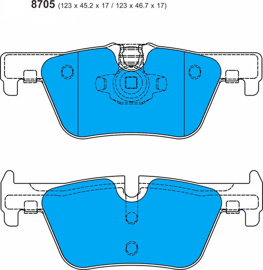 PBS BMW F20/F21 114/116/118 BMW BRSCC Supercup Rear Performance Brake Pads  8705