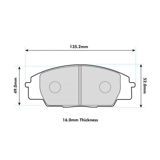PBS Honda S2000 Front Performance Brake Pads 0991