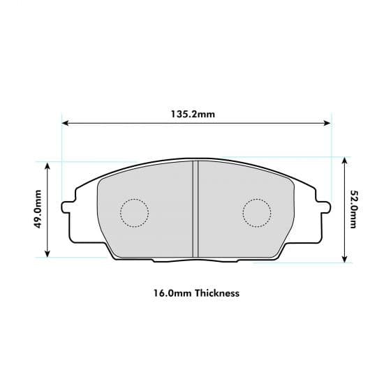 PBS Honda Civic FN2 Front Performance Brake Pads 0991