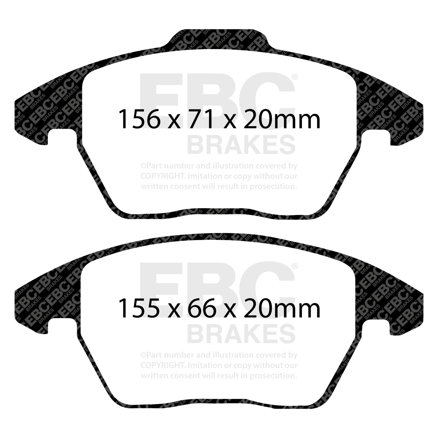 EBC Front Ultimax Brake Pads Volkswagen Golf GTI Mk6 - 2011-2013