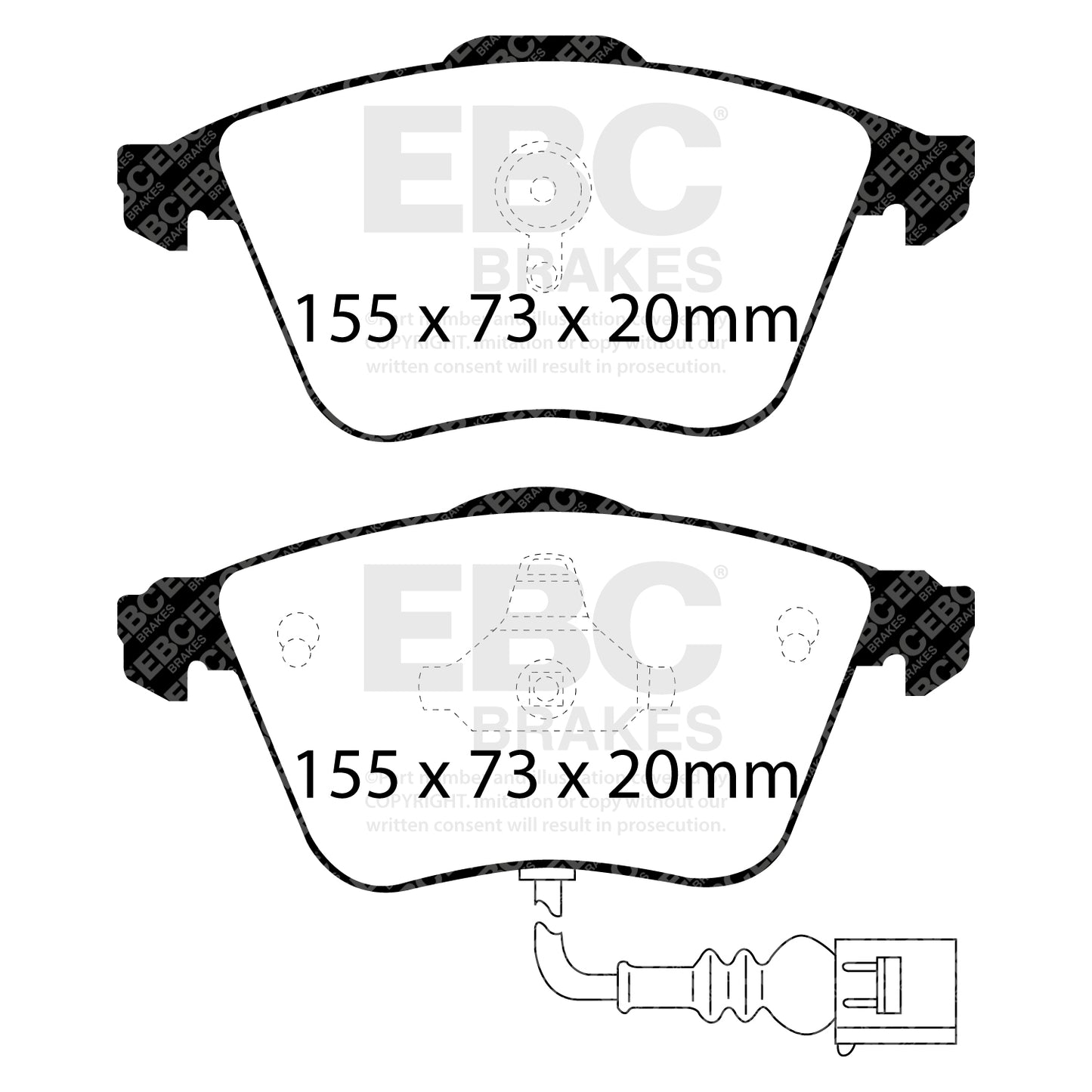 EBC Front Ultimax Brake Pads Audi S3 8P PR-1ZK - 2006-2012