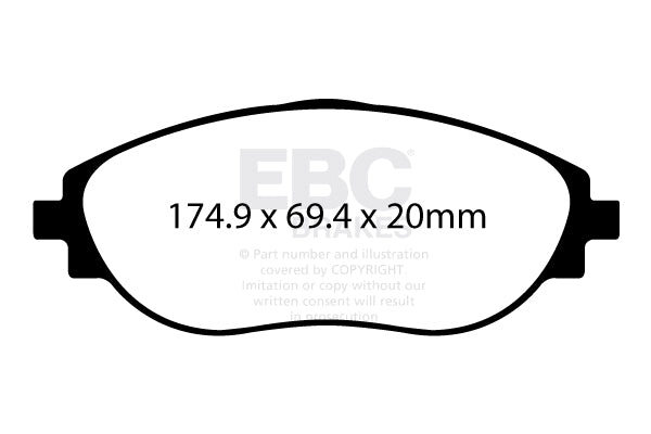 EBC Front RP-1 Full Race Brake Pads Audi S3 8V - 2013-2016