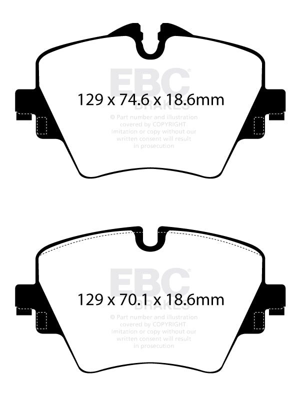 EBC Front Ultimax Brake Pads Toyota GR Supra  - 2019-