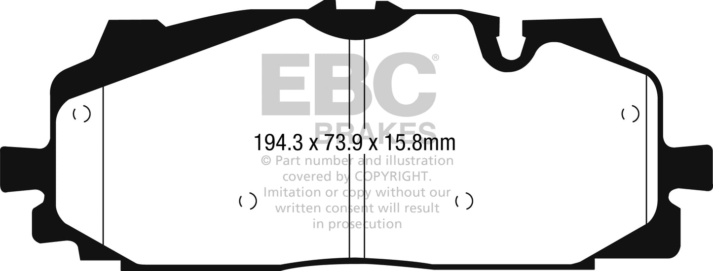 EBC Front Yellowstuff Brake Pads Audi S4 B9 - 2016-2019