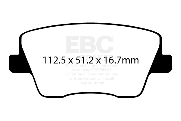 EBC Rear Ultimax Brake Pads Hyundai i30 N PD - 2017-