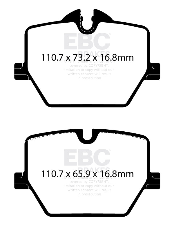 EBC Rear Ultimax Brake Pads Toyota GR Supra  - 2019-2022