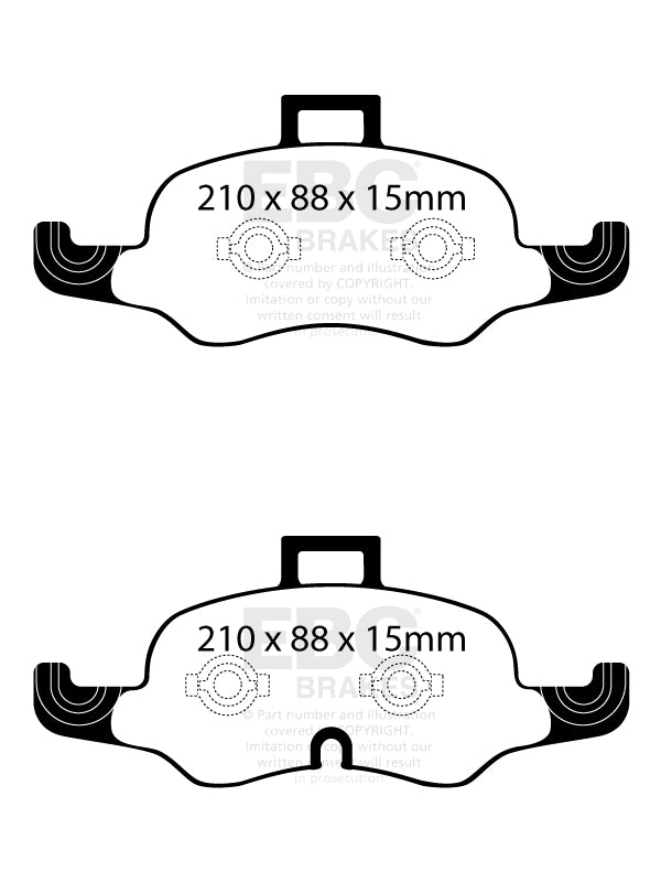 EBC Front Redstuff Brake Pads Audi TTS Quattro 8S - 2020-2022