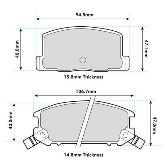 PBS Toyota MR2 MK1-MK2 & MK3 Rear Performance Brake Pads 0405