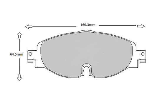 PBS AUDI, SEAR, SEAT, SKODA, VW Front PBS 8638 Performance Brake Pads cross ref Ferodo FCP4433