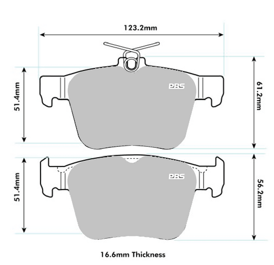 PBS AUDI, SKODA, VW Rear PBS Performance Brake Pads cross ref Ferodo FCP4697 7002