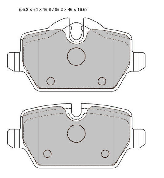 PBS BMW one series REAR-BMW E81 E87, E90, E91, E92 /116i, 118i, 120i, 316i, 318i, 318D, 318Ci