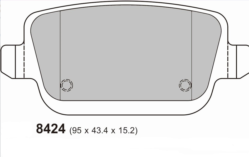 PBS Ford Focus RS MK2 Rear Performance Brake Pads 8424