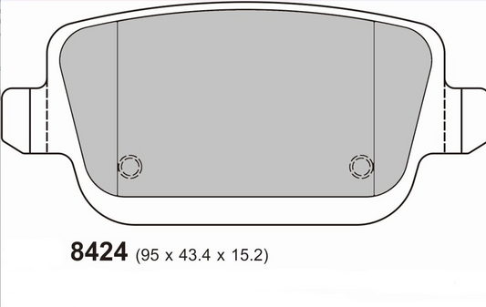 PBS Ford Focus RS MK2 Rear Performance Brake Pads 8424