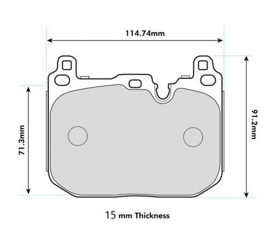 PBS MINI (F56) (F55)John Cooper Works CC 1998 KW 170 Front Pads 8685 15mm thick