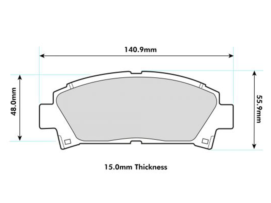 PBS Toyota MR2 MK2 Rev. 2 - 5 Front Performance Brake Pads 1352