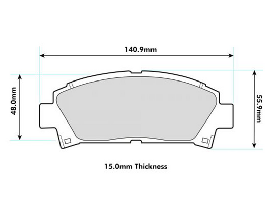 PBS Toyota MR2 MK2 Rev. 2 - 5 Front Performance Brake Pads 1352
