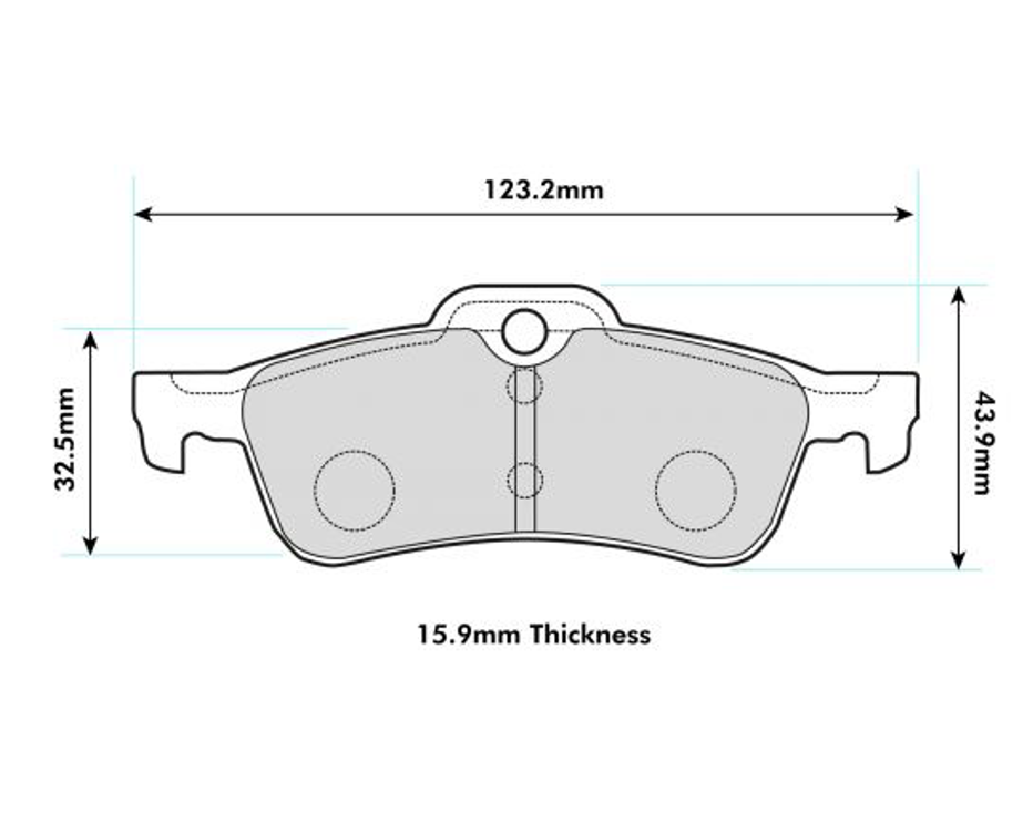 PBS Honda Civic Type R FK2 Rear Performance Brake Pads 2006