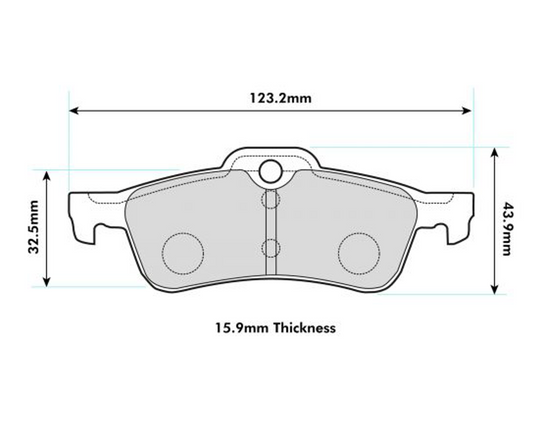 PBS Honda Civic Type R FK2 Rear Performance Brake Pads 2006