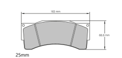 PBS BMW Z4 GT3 Front Performance Brake Pads 8795 25mm