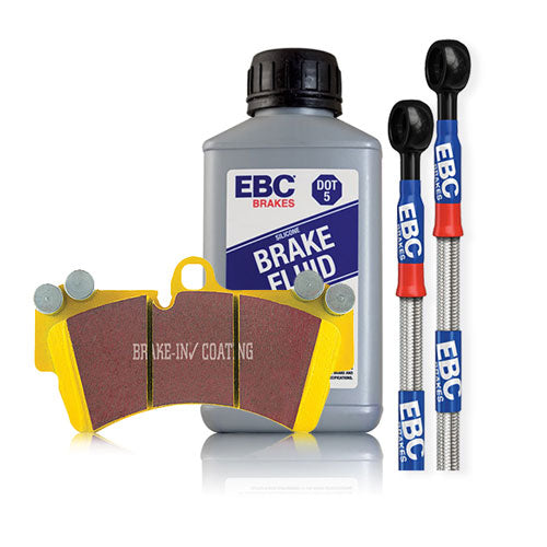 EBC Yellowstuff Pads and Brake Line Performance Pack - Honda